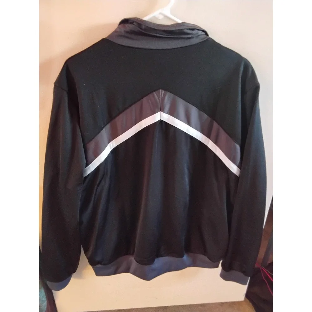 Thor MX Mens Track‎ Jacket Full Zip Colorblock Black Grey White Motocross Large